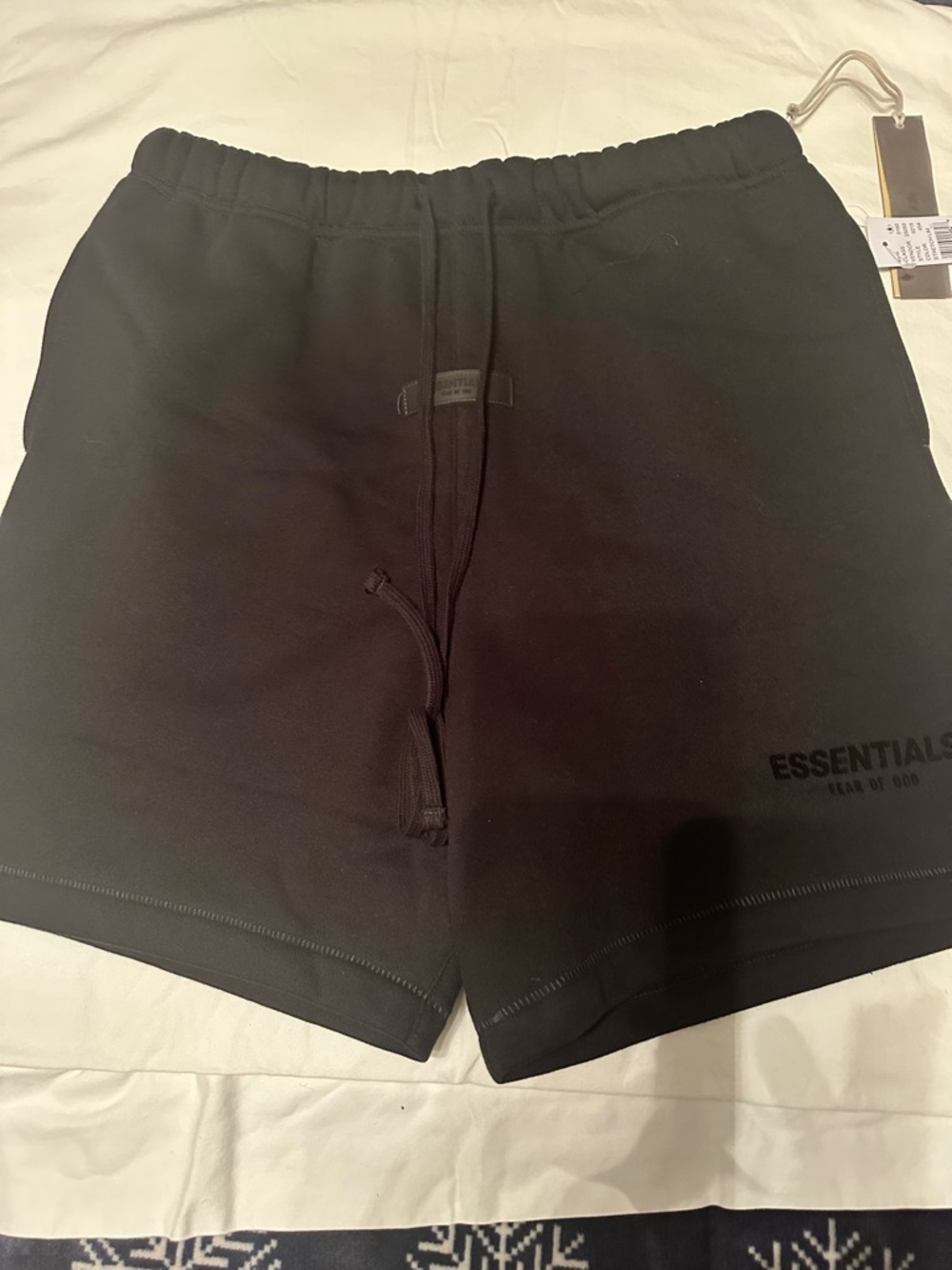 Essentials Black Athletic Drawstring Shorts